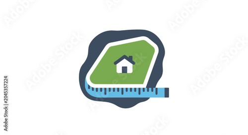 Fotografie Measuring Land Plot for House Construction