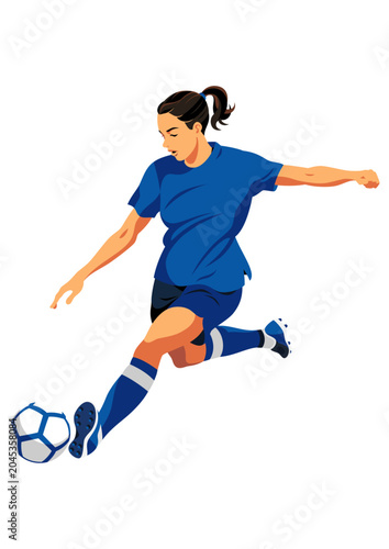 Cuadro en lienzo 女子サッカー選手