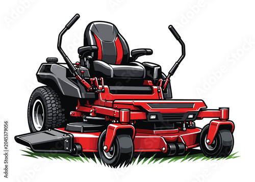 Photos Commercial lawn mower illustration