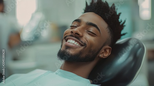 Man smiling dental chair