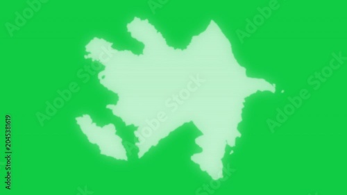 Azerbaijan VHS old screen effect map pop animation green background