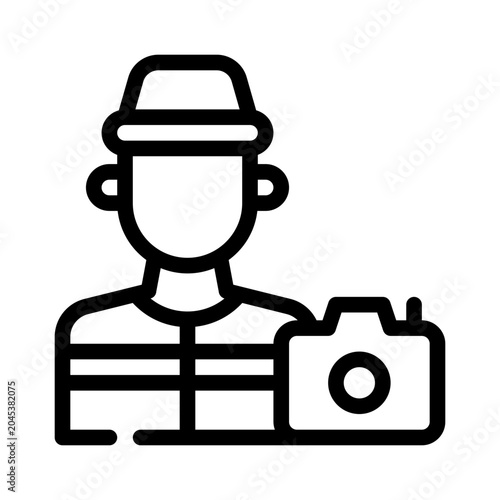 Tableau sur toile camera line icon