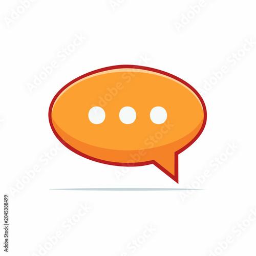 Orange Speech Bubble with Ellipsis