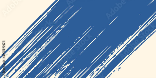Grainy blue spiral brush stroke with spray texture. Hand drawn distress damaged edge abstract simple modern