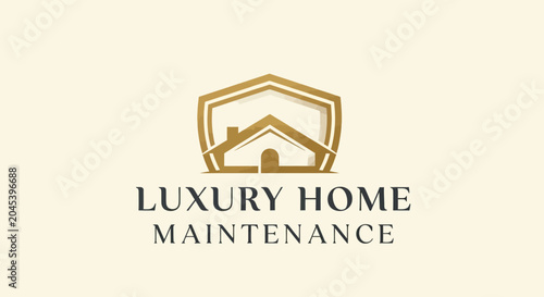 Valokuva Luxury home maintenance service logo design.