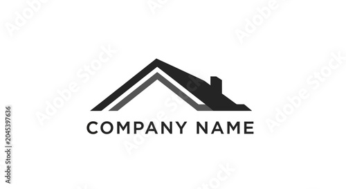 Photos Roof company logo template design.
