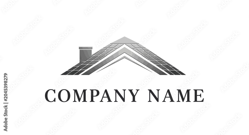 Fototapeta premium Company logo with house roof design.