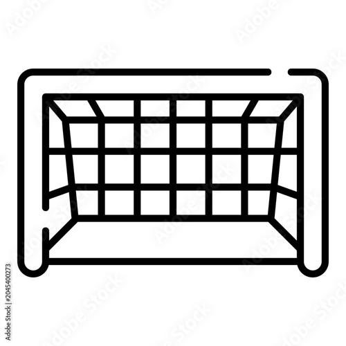 Football goal black line icon
