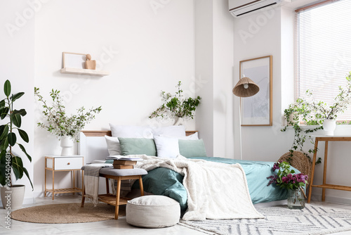 Interior of stylish bedroom...