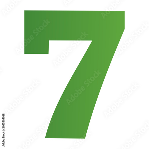 Green Number 7 Icon