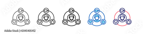 Foto Healthy Habit Icon In 5 Different Styles Set Collection.
