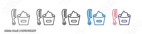 Photos Hair Mask Icon In 5 Different Styles Set Collection.