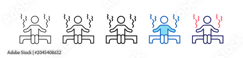 Foto Steam Room Icon In 5 Different Styles Set Collection.