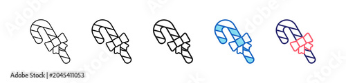 Foto Candy Stick Icon In 5 Different Styles Set Collection.