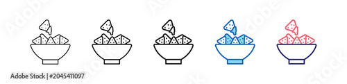 Fotografija Nacho Icon In 5 Different Styles Set Collection.