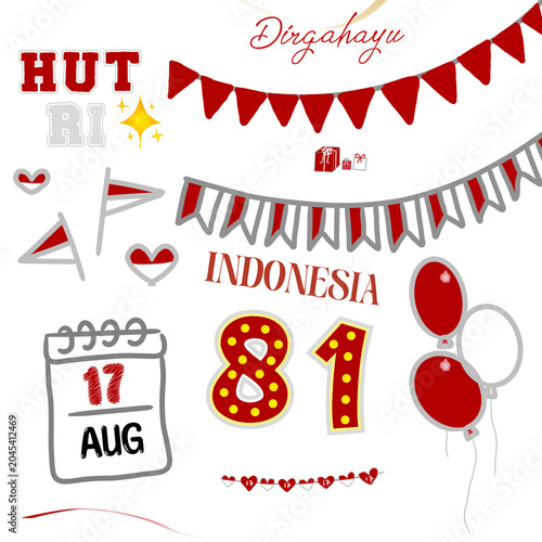 Quadro su tela Indonesia independence day 17 Agustus Hari Kemerdekaan Indonesia Dirgahayu 81 cl