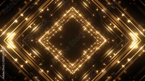 Golden Light Diamond Border Luxury Celebration Background