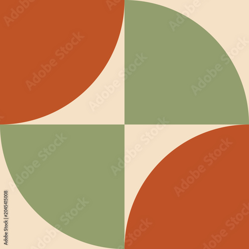 Geometric shape curve autumn warm tone color pattern background