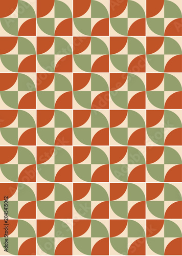 Geometric shape curve autumn warm tone color pattern background