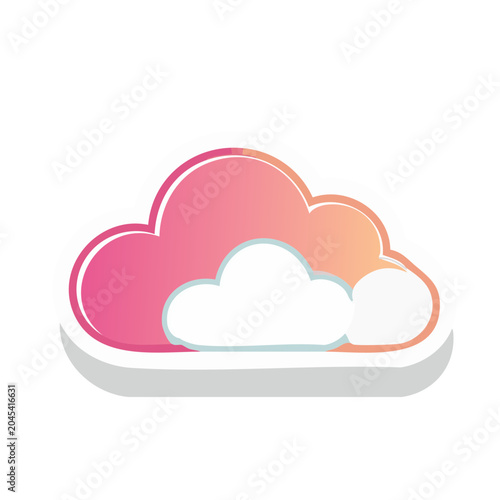 Stylized cloud icon with gradient colors