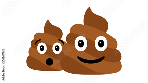 Foto Funny poop character illustration with playful expression and cartoon style, perfect for humor themes, memes, stickers, kids designs and social media content