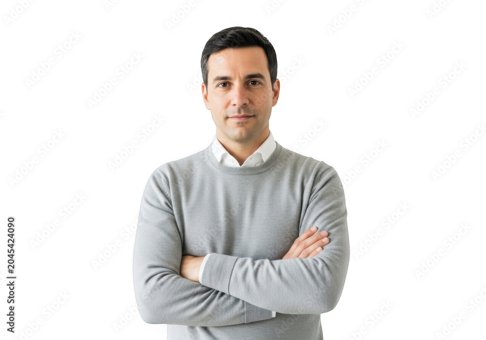 Fototapeta premium Confident man standing with arms crossed