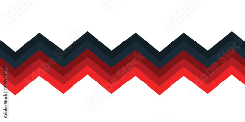 Photos Red and Black Layered Zigzag Chevron Border.