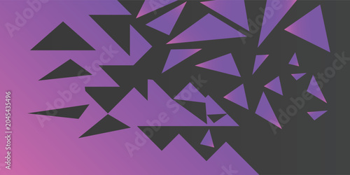 Fényképezés Abstract Black Geometric Triangle Mosaic Composition.