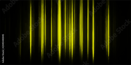 Fotografía Abstract yellow light streaks emanate from the darkness, creating a dynamic and energetic visual effect