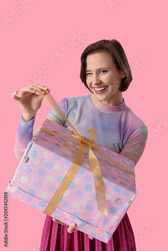 Happy young fashionable wom...