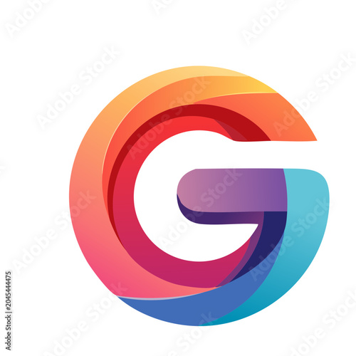 Modern Letter G Logo with Colorful Gradient