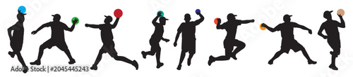 Foto dodge ball icons vector illustration