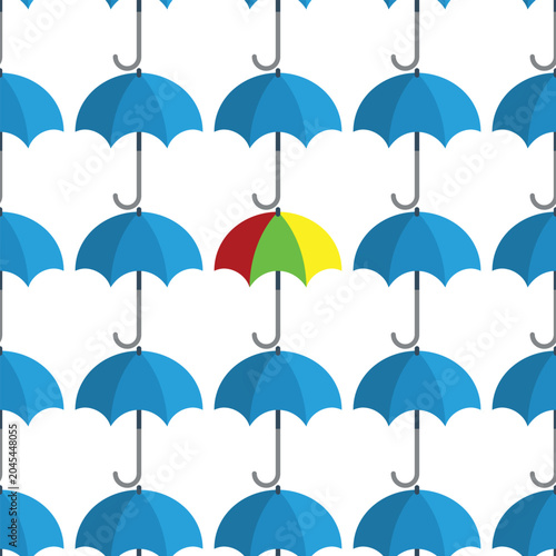 Fotografía Seamless umbrella pattern vector