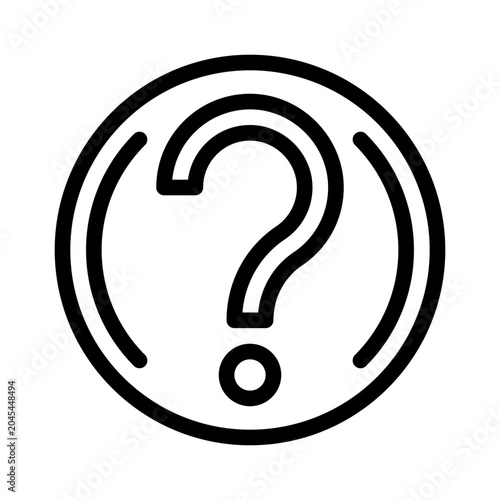 question mark line icon