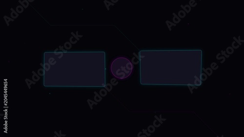 Abstract Digital Interface UI Elements Set Featuring Animated Rectangle Buttons With Circular Indicators For Futuristic Software Design Systems And Modern Interactive User Experience Web Development