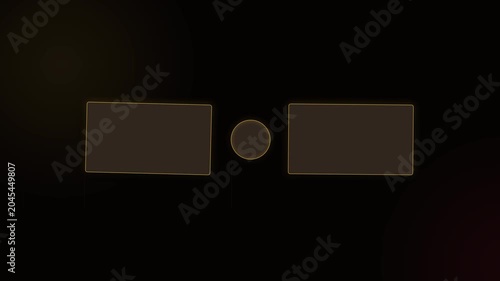 Abstract Geometric Frame Grid with Glowing Circular Center Points Animated Motion Sequence for Modern Digital Interface Design Elements and Minimalist Graphic Overlay Background Patterns Video Footage