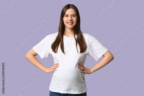 Beautiful young pregnant wo...
