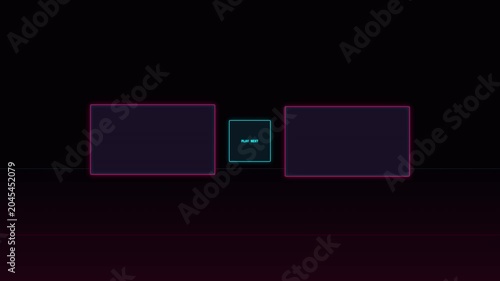 Digital Interface Loading Sequence Featuring Rectangular UI Panels with Central Progress Indicators for Modern Software Application User Experience Design and Interactive Data Visualization Systems
