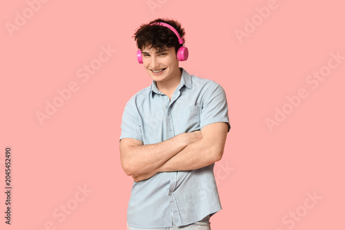 Handsome young man in styli...