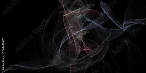 Bild auf Leinwand Fractal spiral woven from thin jets, shine art graphics background