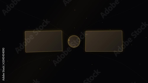 Abstract Geometric Pattern Animation Featuring Repeated Rectangles and Circles Moving in a Grid Layout on Dark Backdrop Perfect for Digital Graphic Motion Design Projects and Visual Backgrounds