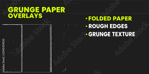 Canvas Print Grunge paper overlays vector illustration with distressed texture and folded edg
