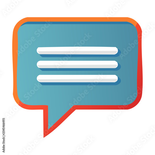Speech bubble icon with message lines