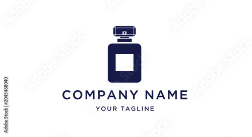 Perfume bottle logo template design.
