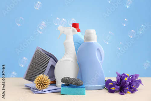 Cleaning supplies with tool...