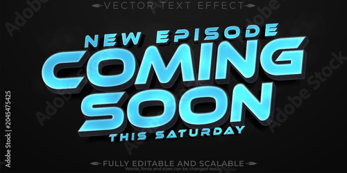 Картината върху платно Movie editable text effect, editable game and cinema text style