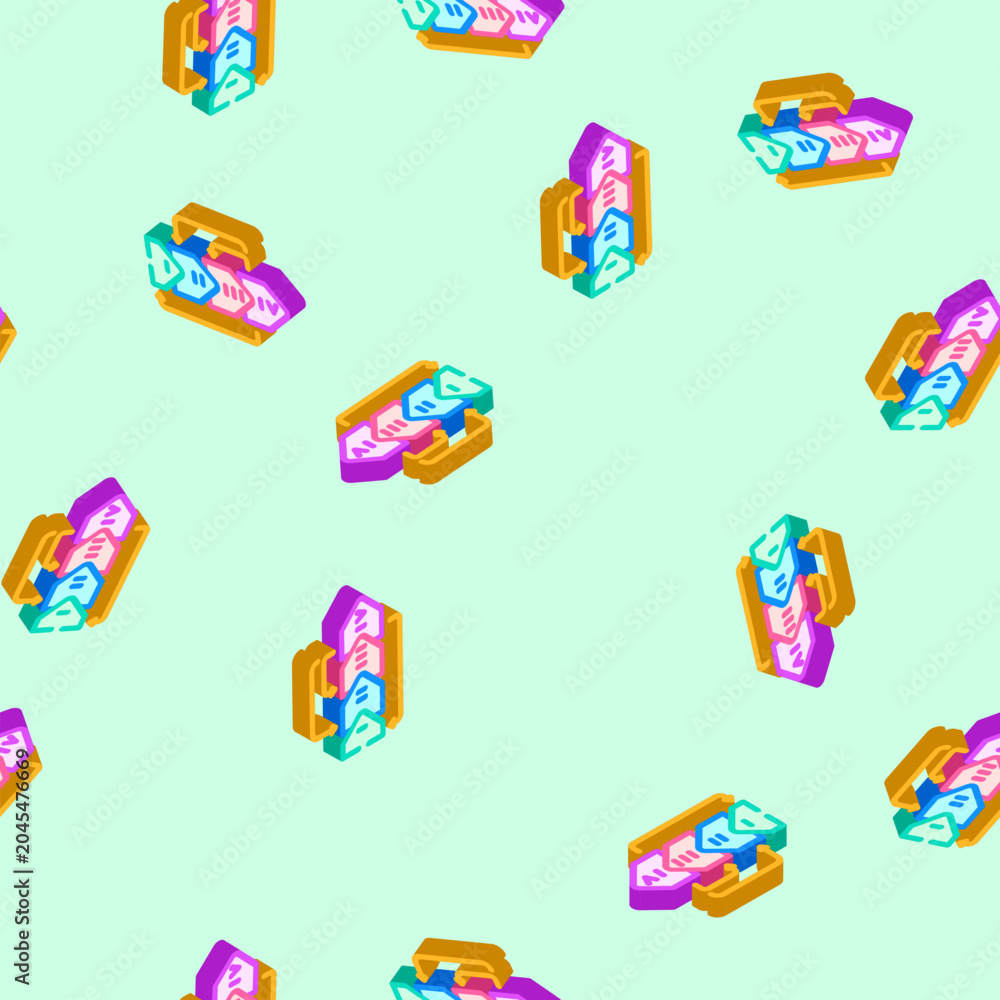 Naklejka premium user centered design ucd isometric seamless pattern. user centered design ucd sign illustration