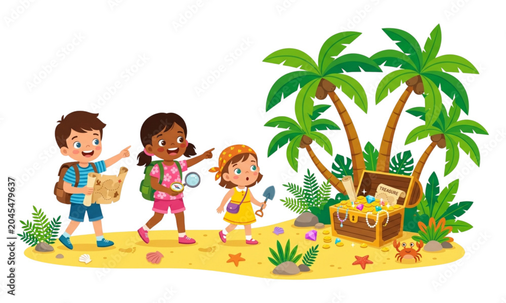 Obraz premium children on the beach