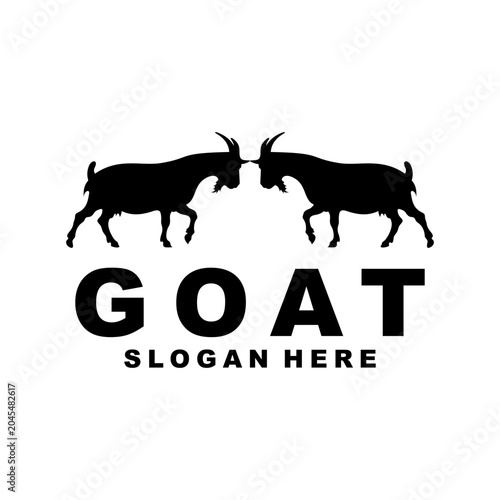 Fotografija Mountain Goat Silhouette Vector Logo