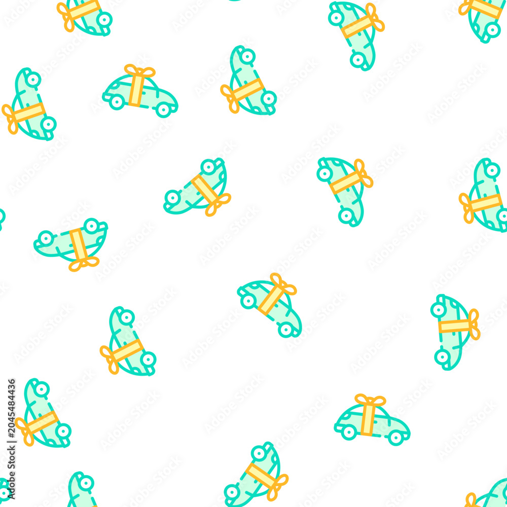 Fototapeta premium car raffle vector seamless pattern car raffle sign illustration